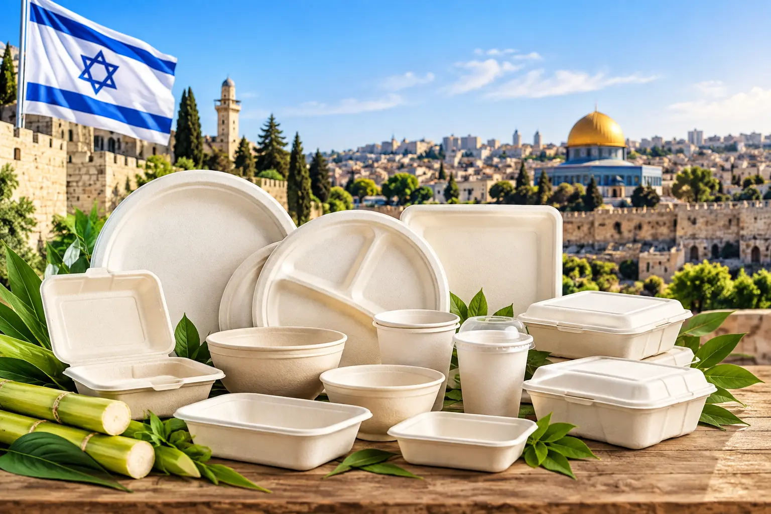 ספק כלי שולחן מבאגס ונייר בישראל – פתרונות אריזה ידידותיים לסביבה - Naturomate Blog