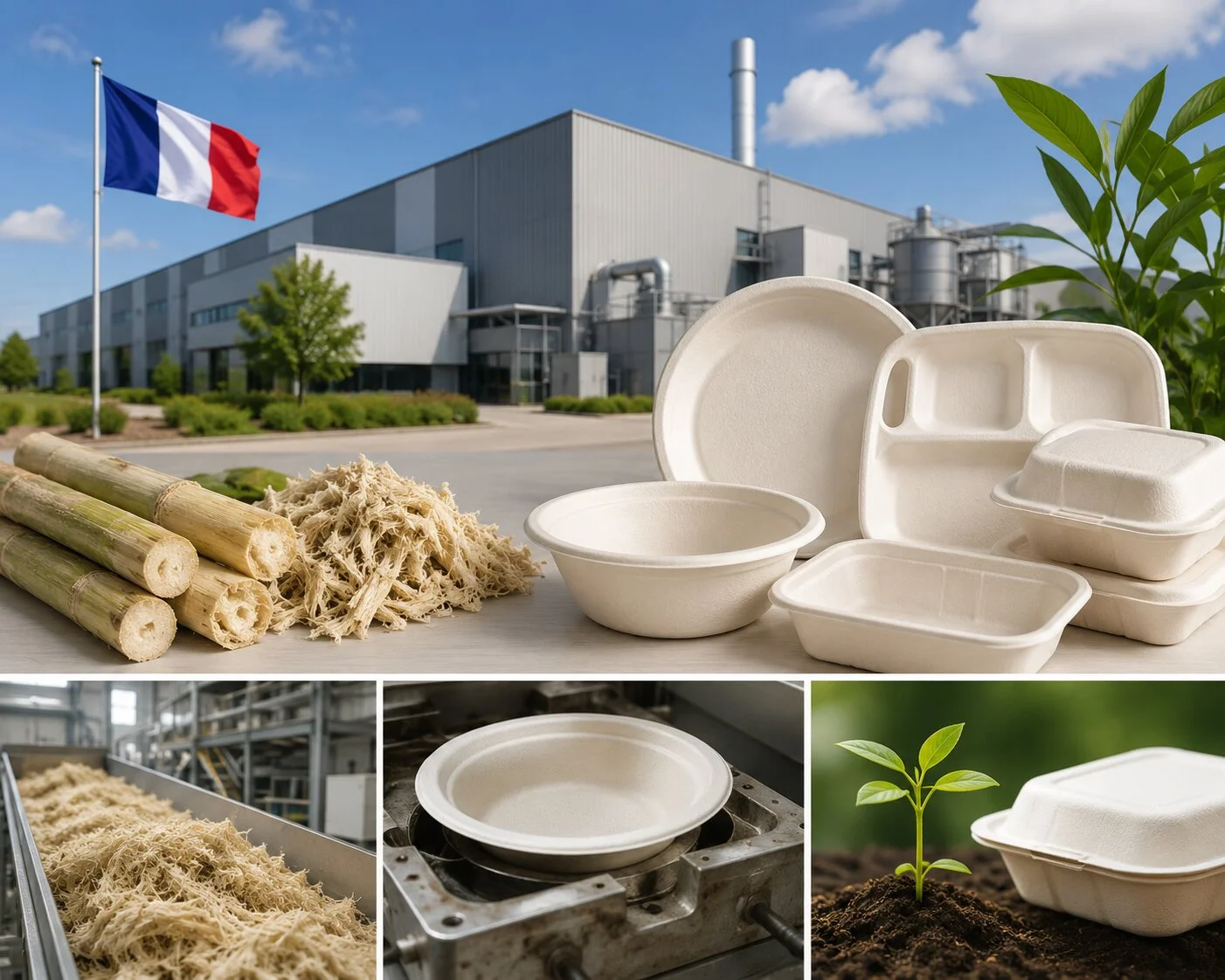 Bagasse Tableware Manufacturer France: Sustainable Food Packaging for Modern Businesses - Naturomate Blog