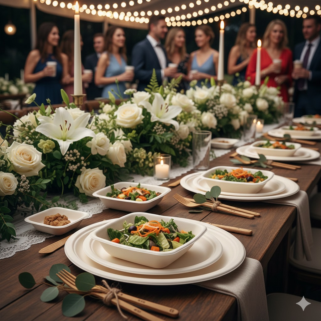 Bagasse Tableware for Weddings & Large Events - Naturomate Blog