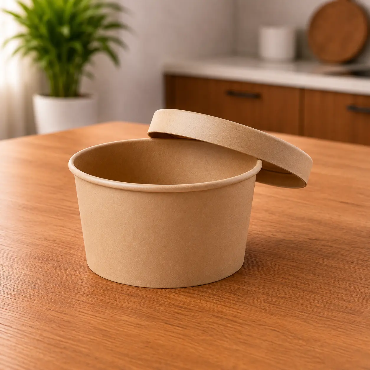 Paper Container With Lid - Naturomate Bagasse Tableware