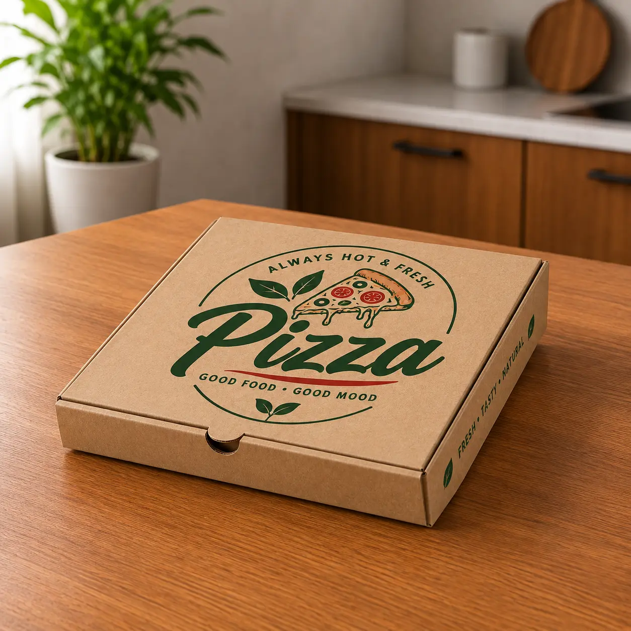 Paper Pizza Box - Naturomate Bagasse Tableware