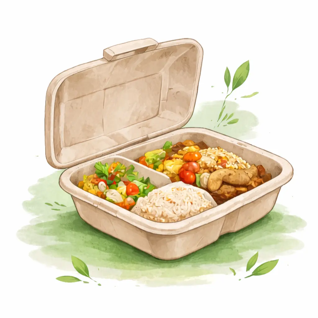 Bagasse Meal Trays and Food Containers