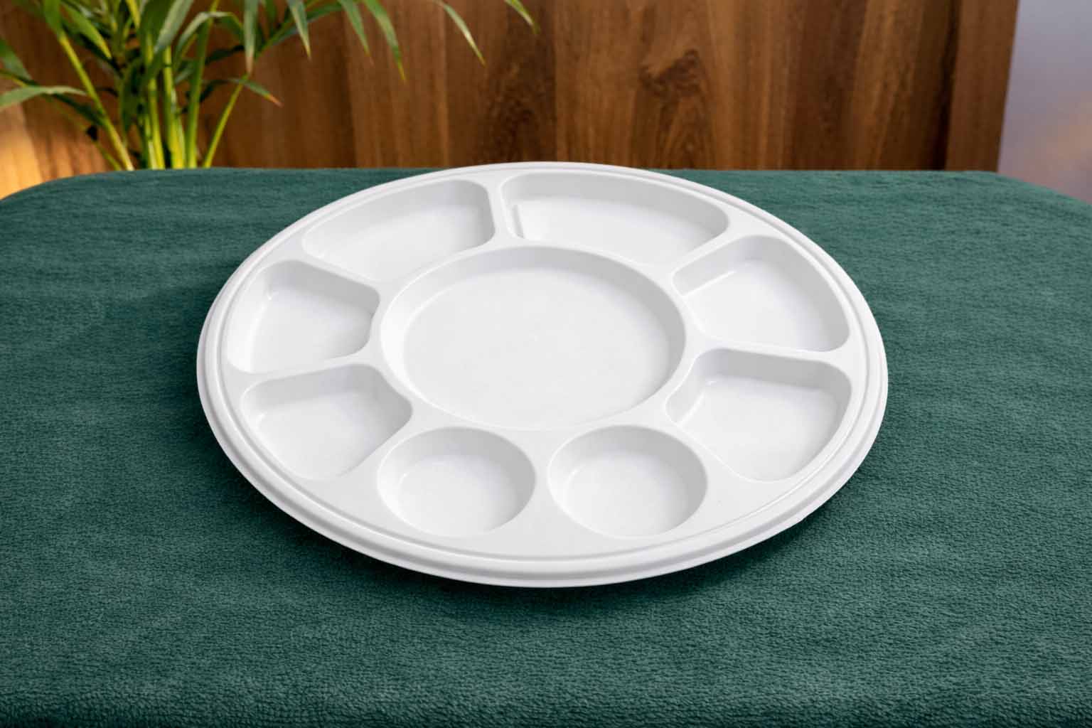 9 Compartment Round Tray